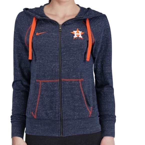 Houston Astros Nike Navy Gym Vintage Team Full-Zip Hoodie - Picture 2 of 7